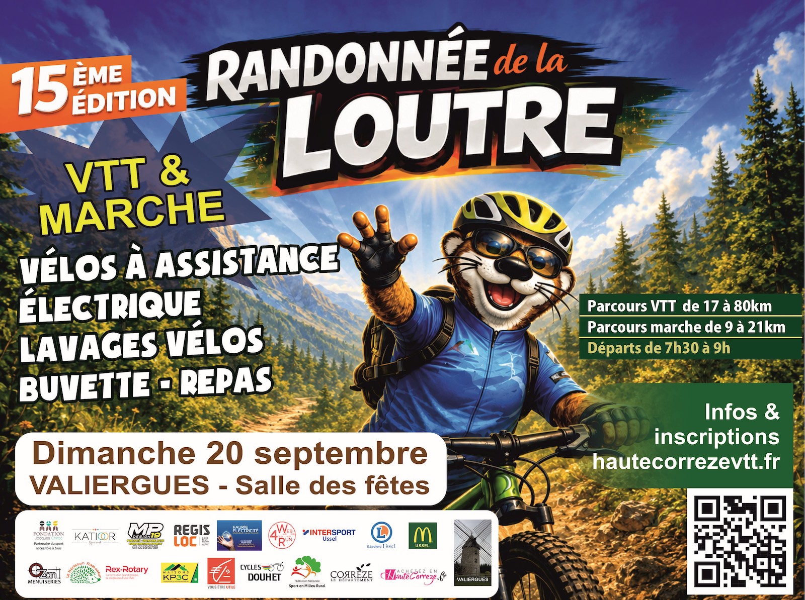 affiche Randonnée de la Loutre 2026 à Valiergues (Corrèze)